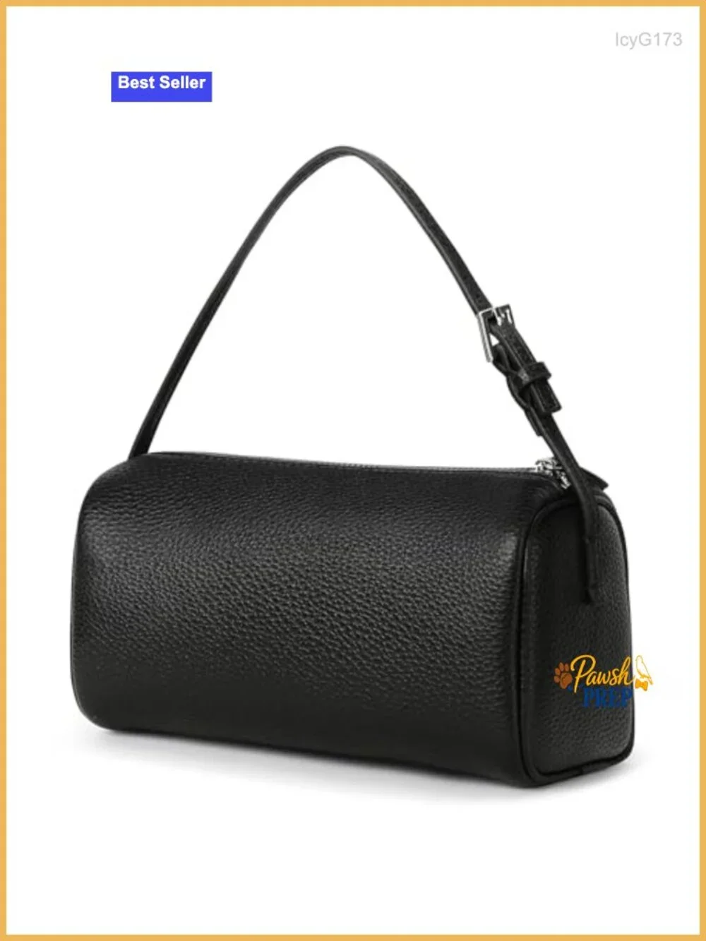 Vegan Leather Mini Crossbody Hobo Bag with Adjustable Strap